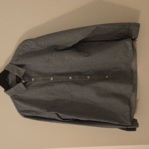 A.P.C. Button Down Shirt Navy Striped XL